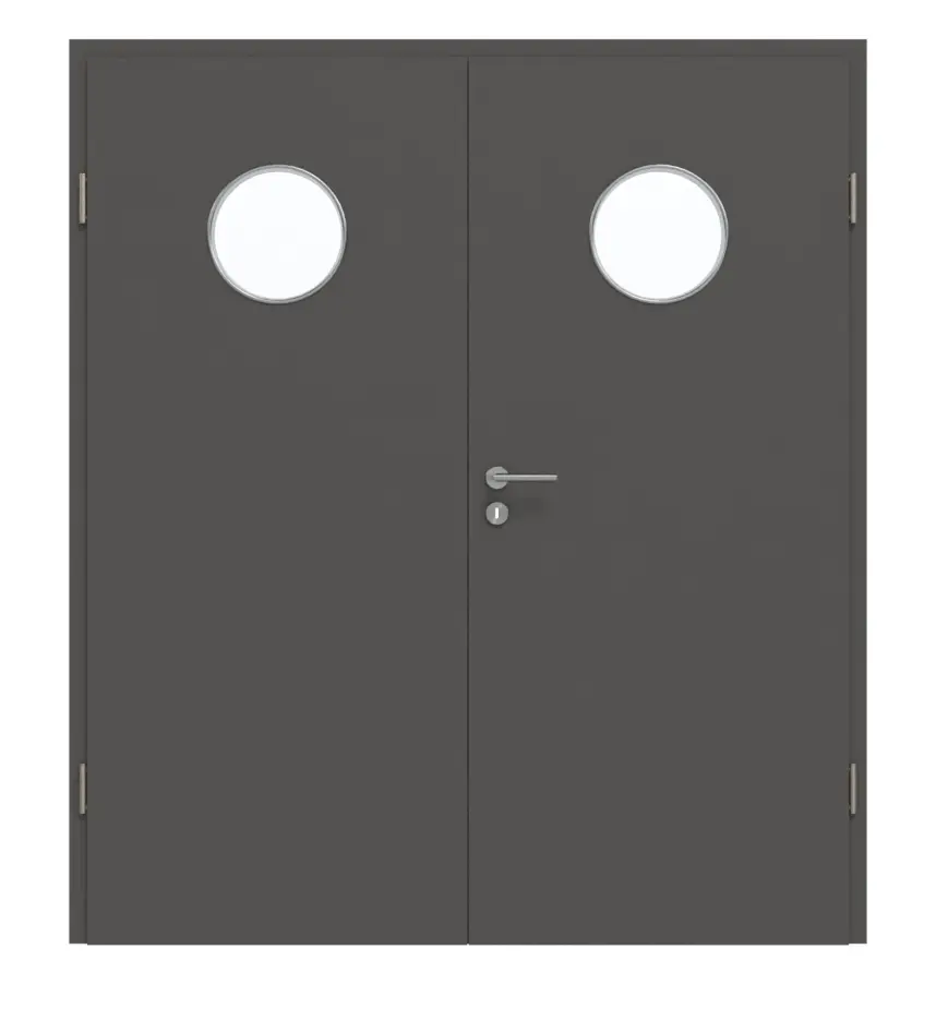 GARANT drzwi dwuskrzydłowe z ościeżnicą 10622-60 Ebony CePaL z przeszkleniem LA-12