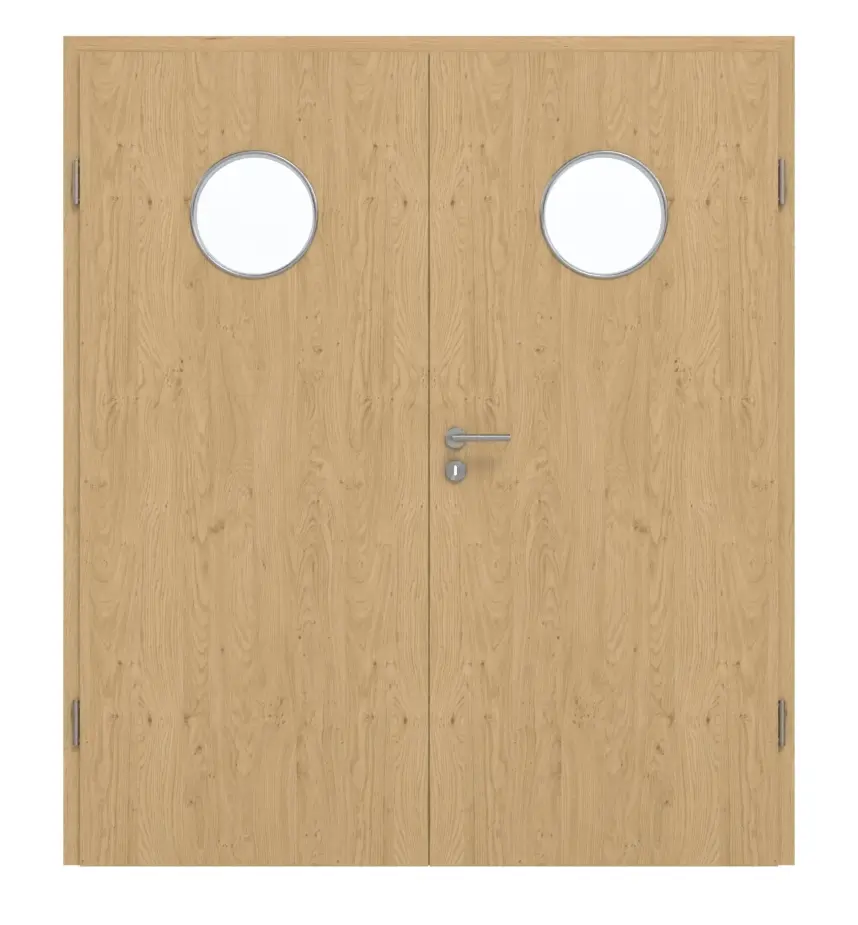 GARANT drzwi dwuskrzydłowe z ościeżnicą Authentic Asteiche GCK08 z przeszkleniem LA-12