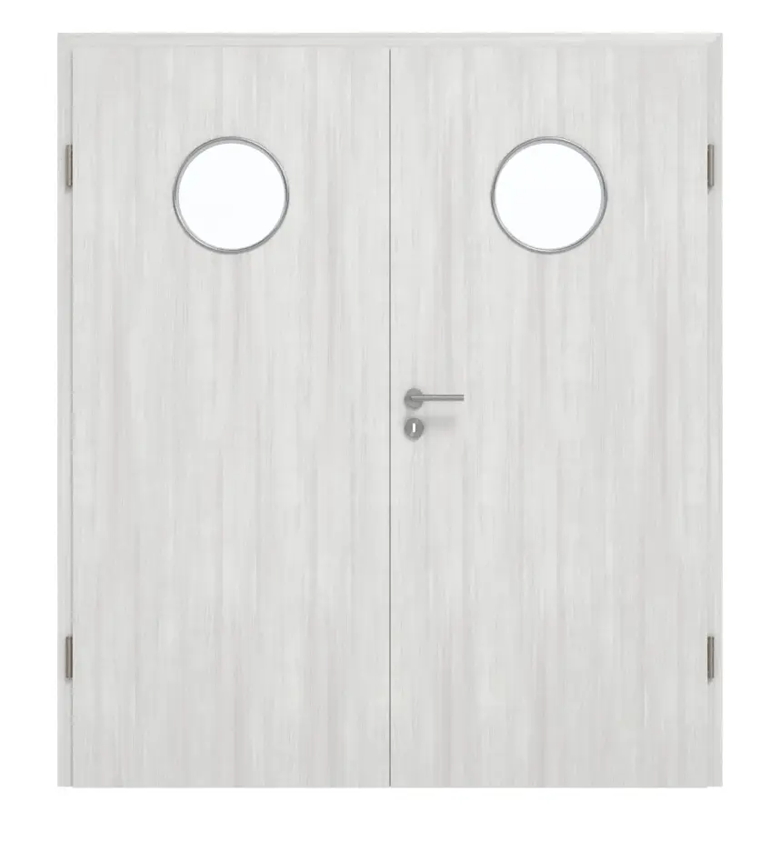 GARANT drzwi dwuskrzydłowe wraz z ościeżnicą Authentic Grigio GCK08 z przeszkleniem LA-12