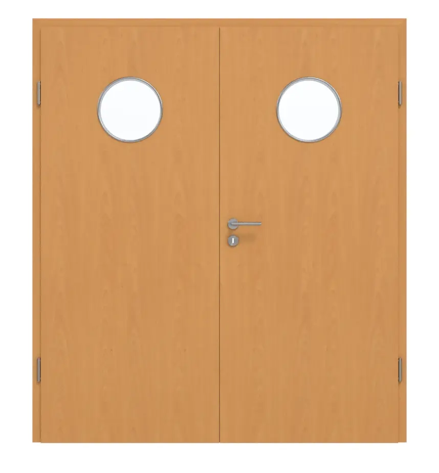 Garant drzwi dwuskrzydłowe w zestawie z ościeżnicą buk ekskluzywny GCK08 z przeszkleniem LA-12