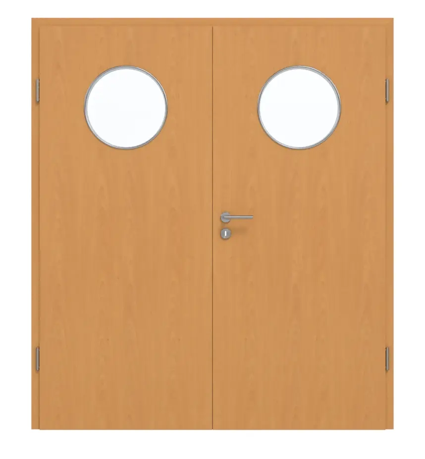 GARANT drzwi dwuskrzydłowe z ościeżnicą buk ekskluzywny GCK08 z przeszkleniem LA-13