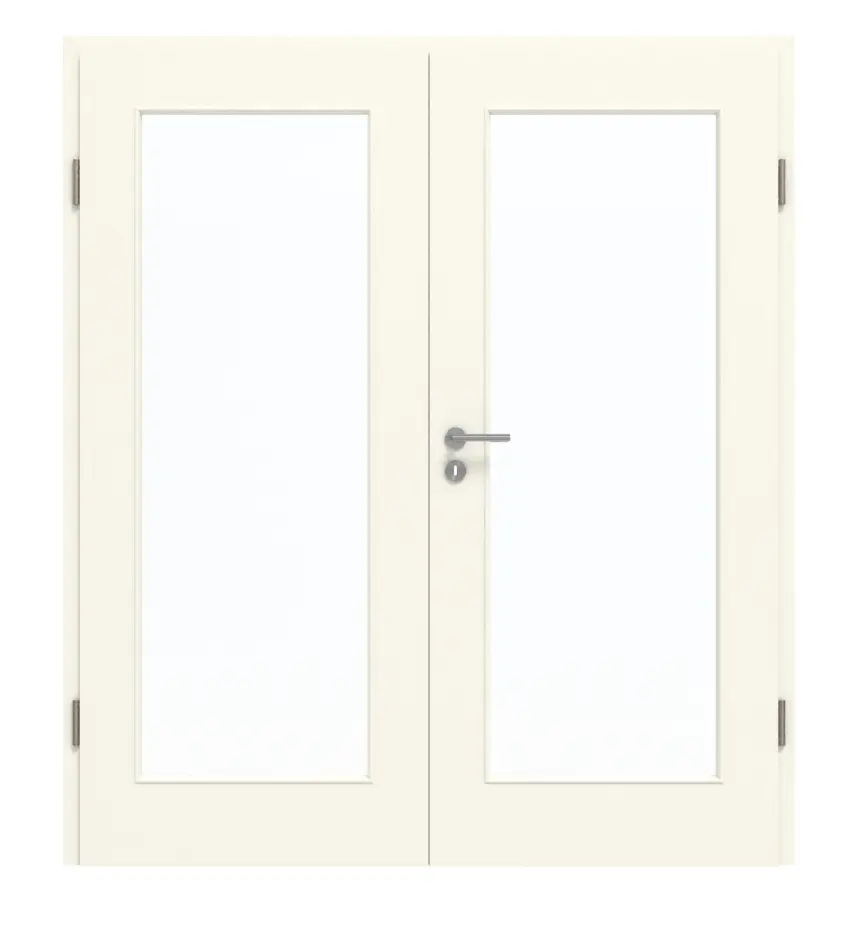 GARANT drzwi dwuskrzydłowe wraz z ościeżnicą 9417-60 Snow White CePaL z przeszkleniem LA-2