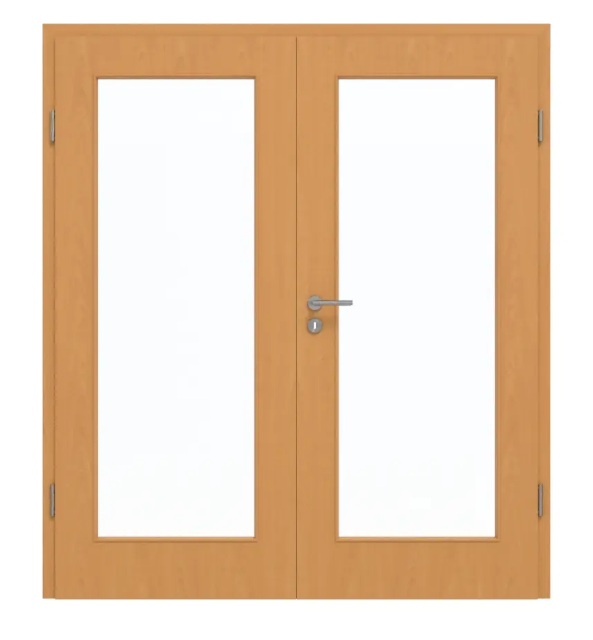 GARANT Drzwi podwójne wraz z ościeżnicą buk ekskluzywny CePaL z przeszkleniem LA-2
