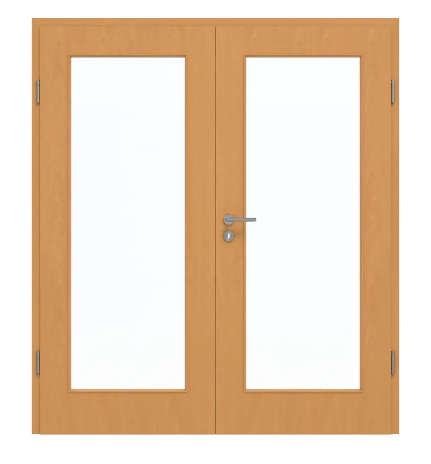 GARANT drzwi dwuskrzydłowe z ościeżnicą buk ekskluzywny GCK08 z przeszkleniem LA-2