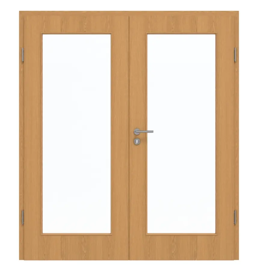 GARANT Drzwi podwójne wraz z ościeżnicą Dąb Premium GCK08 z przeszkleniem LA-2