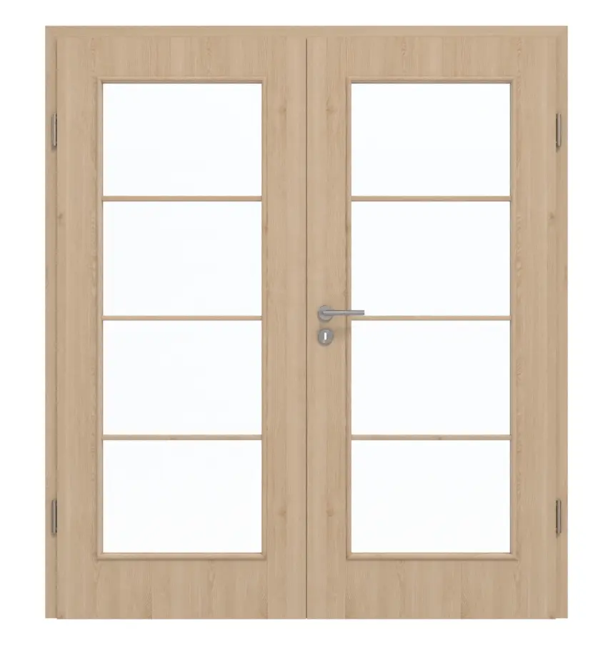 GARANT drzwi dwuskrzydłowe wraz z ościeżnicą Authentic Achat GCK08 z przeszkleniem LA-2 Sprosse SP10