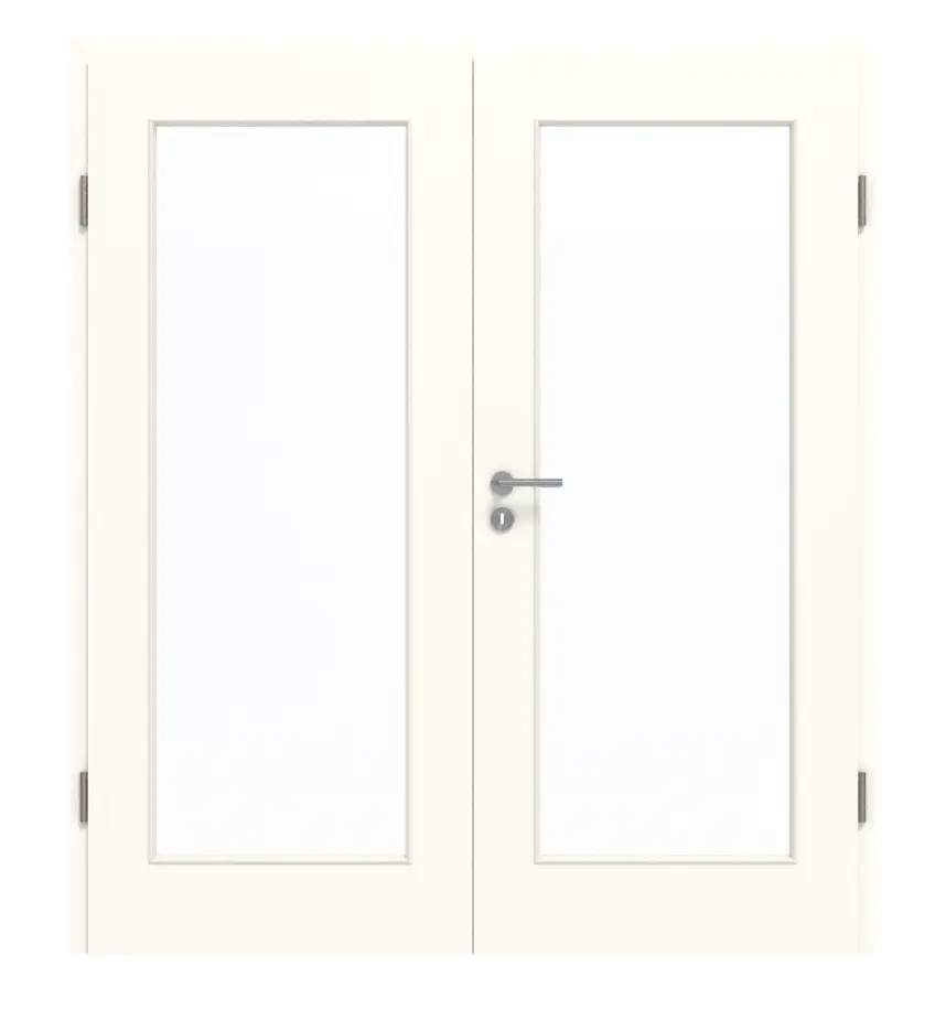 GARANT drzwi 2-skrzydłowe z ościeżnicą U11026SD biel kryształowa GHK08 z przeszkleniem LA-2
