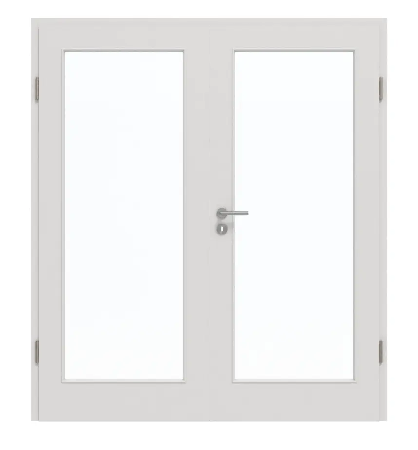 GARANT drzwi dwuskrzydłowe z ościeżnicą 0160-60 Silver Grey CePaL z przeszkleniem LA-3