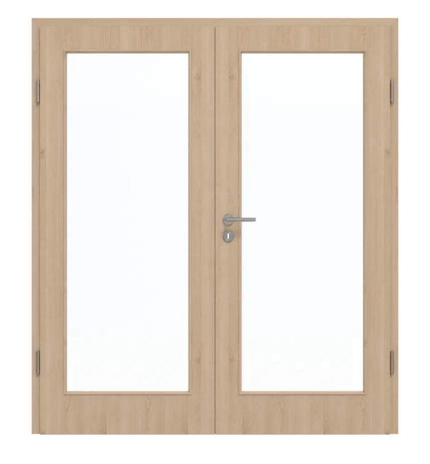 GARANT drzwi dwuskrzydłowe z ościeżnicą Authentic Achat GCK08 z przeszkleniem LA-3