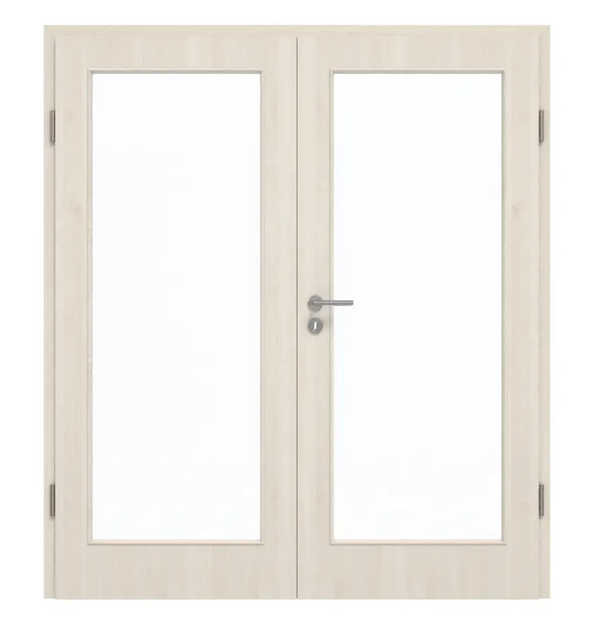 GARANT drzwi dwuskrzydłowe z ościeżnicą Authentic Perl GCK08 z przeszkleniem LA-3