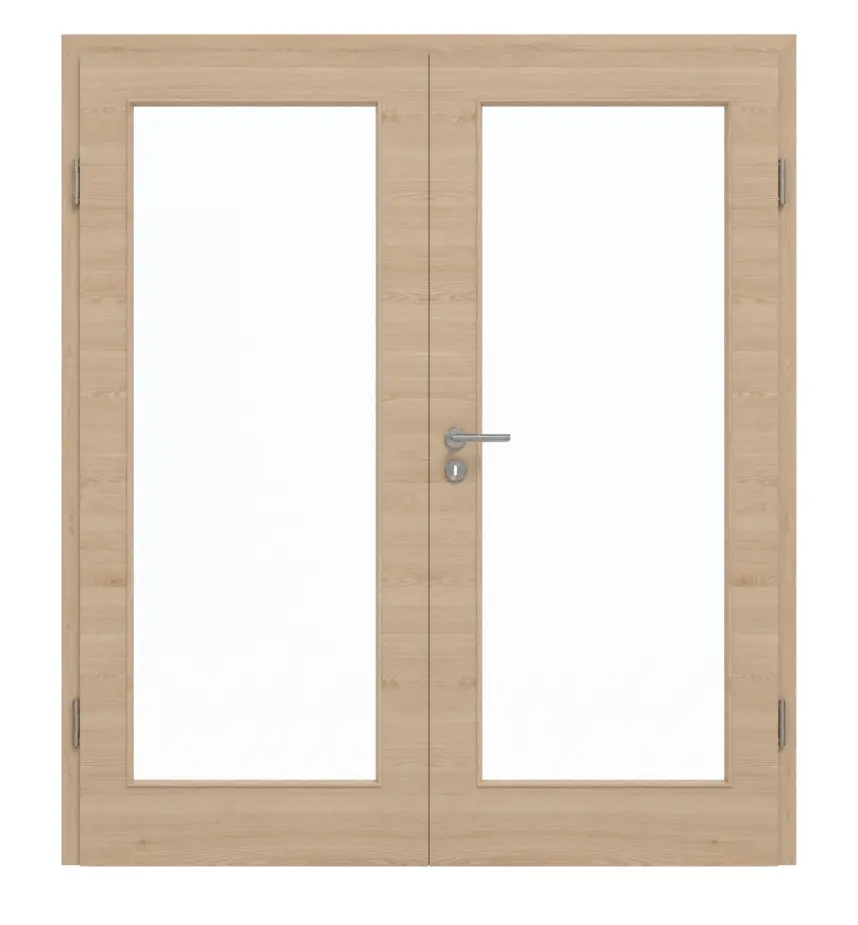 GARANT Drzwi dwuskrzydłowe z ościeżnicą, authentic agat, układ poprzeczny, CePaL, z przeszkleniem LA-3