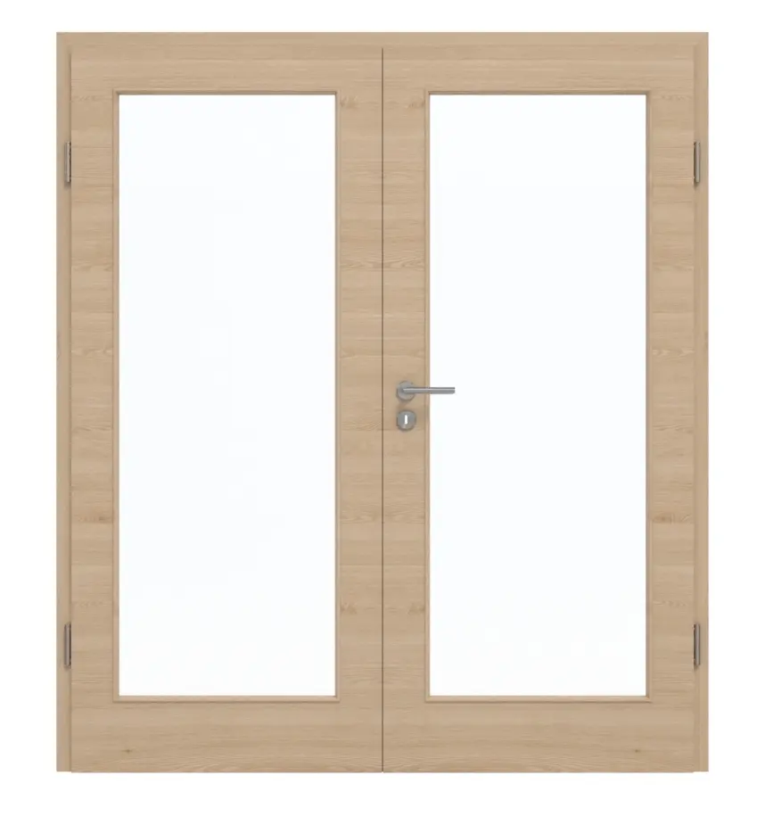 GARANT Drzwi dwuskrzydłowe z ościeżnicą, authentic agat, układ poprzeczny, GCK08, z przeszkleniem LA-3