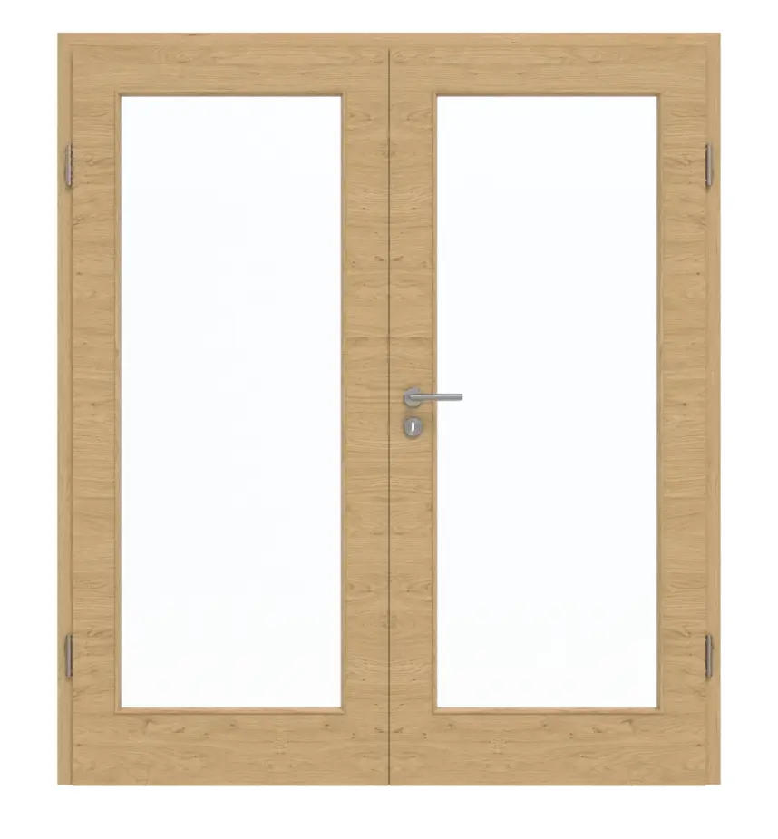 GARANT Drzwi dwuskrzydłowe z ościeżnicą, authentic dąb sękaty, układ poprzeczny, GCK08, z przeszkleniem LA-3