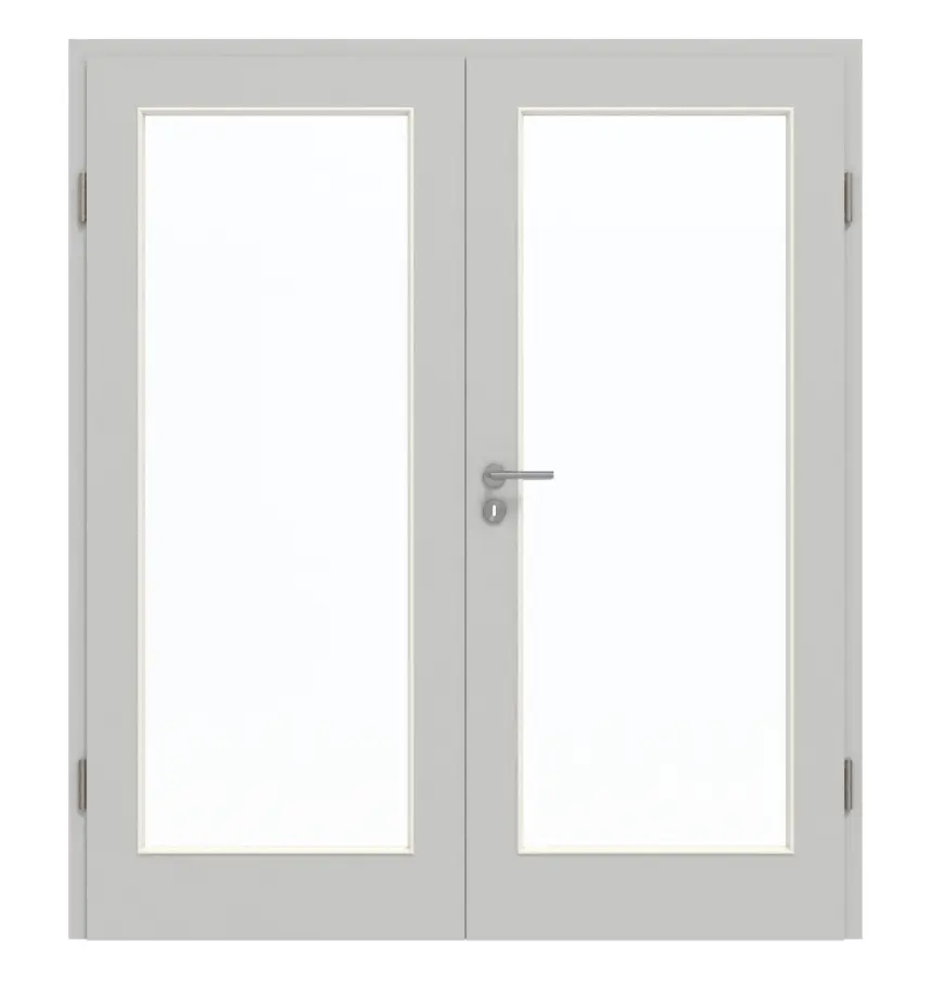 GARANT Drzwi podwójne wraz z ościeżnicą D92-60 Dove Grey Resopal z przeszkleniem LA-3