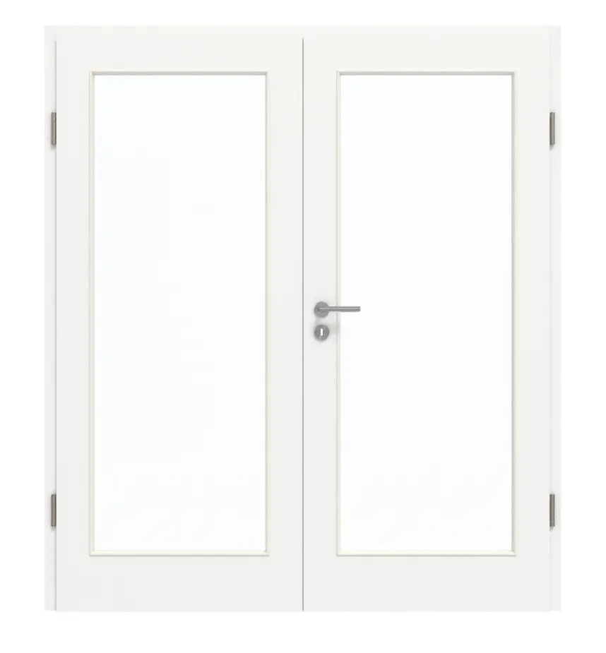 GARANT drzwi dwuskrzydłowe z ościeżnicą U11209SD szarotka GHK08 z przeszkleniem LA-3