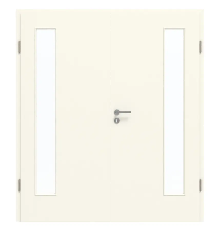 GARANT drzwi dwuskrzydłowe z ościeżnicą 9417-60 Snow White CePaL z przeszkleniem LA-4 po stronie zawiasów