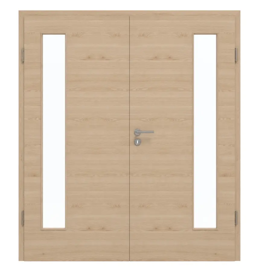 GARANT Drzwi dwuskrzydłowe z ościeżnicą, authentic agat, układ poprzeczny, CePaL, z przeszkleniem LA-4 po stronie zawiasów