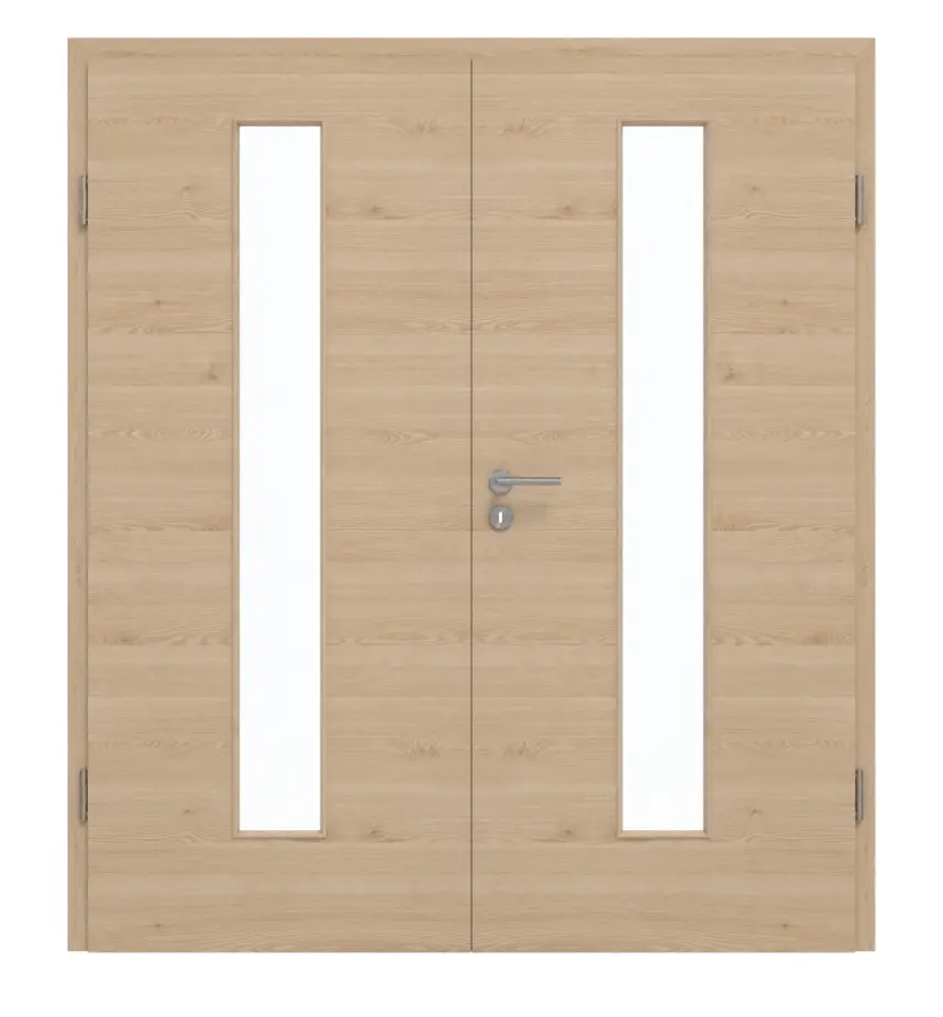 GARANT Drzwi dwuskrzydłowe z ościeżnicą, authentic agat, układ poprzeczny, CePaL, z przeszkleniem LA-4 na środku