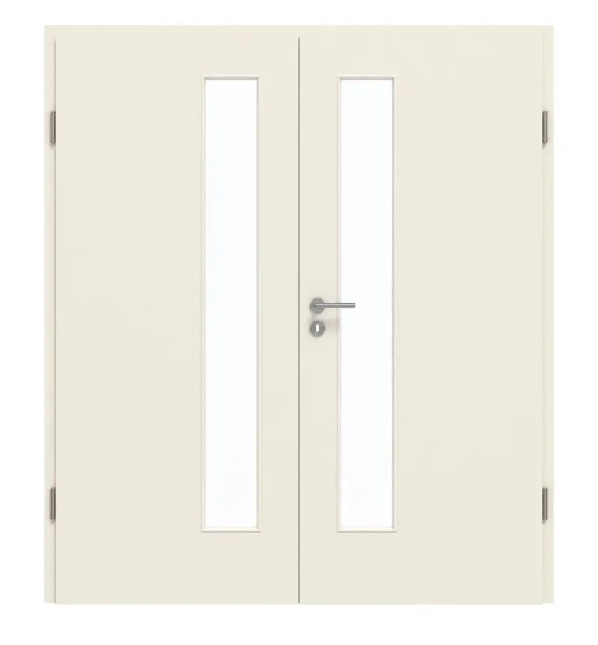 GARANT drzwi dwuskrzydłowe z ościeżnicą 0140-60 Dawn Resopal z przeszkleniem LA-4 po stronie zamka
