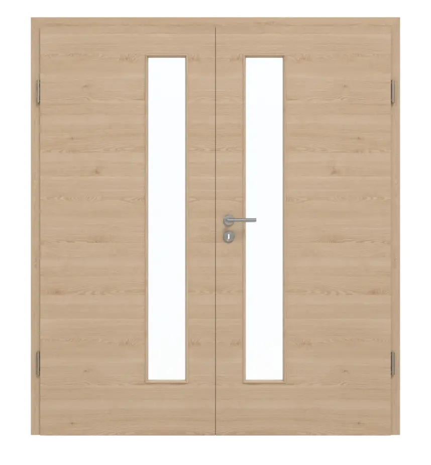 GARANT Drzwi dwuskrzydłowe z ościeżnicą, authentic agat, układ poprzeczny, CePaL, z przeszkleniem LA-4 po stronie zamka