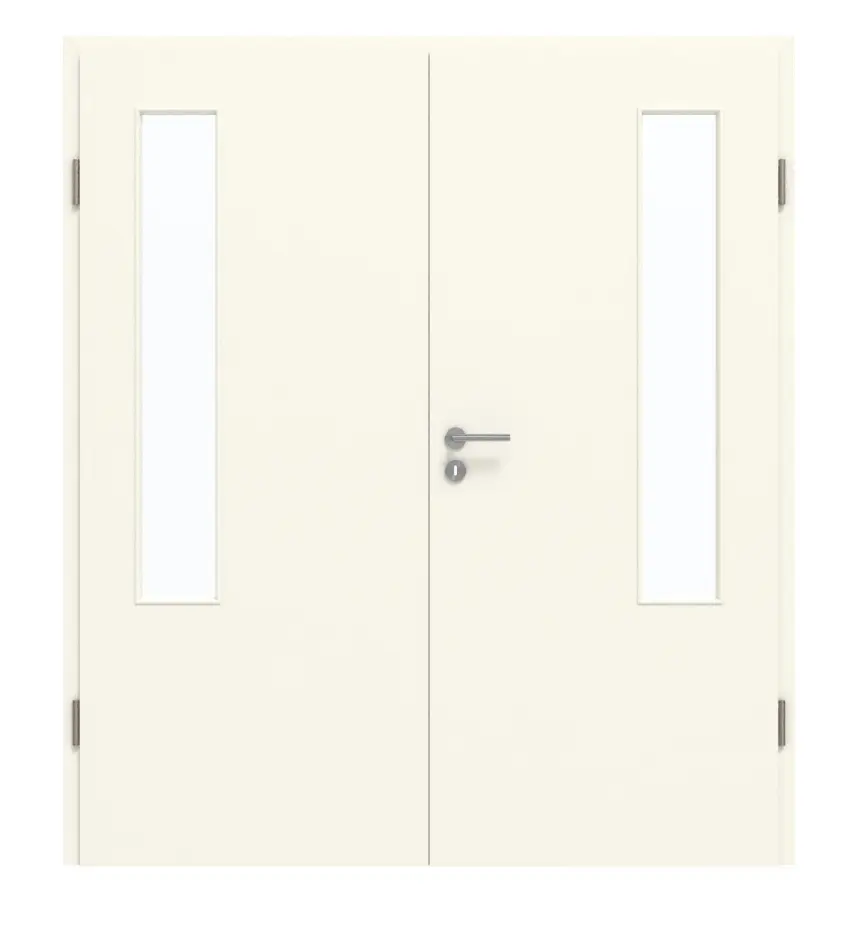 GARANT drzwi dwuskrzydłowe z ościeżnicą 9417-60 Snow White CePaL z przeszkleniem LA-5 po stronie zawiasów