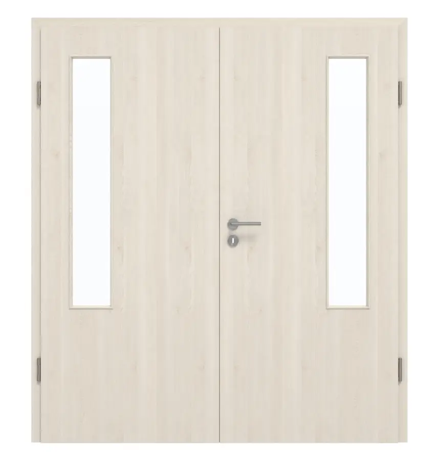 GARANT drzwi dwuskrzydłowe wraz z ościeżnicą Authentic Perl CePaL z przeszkleniem LA-5 po stronie zawiasów