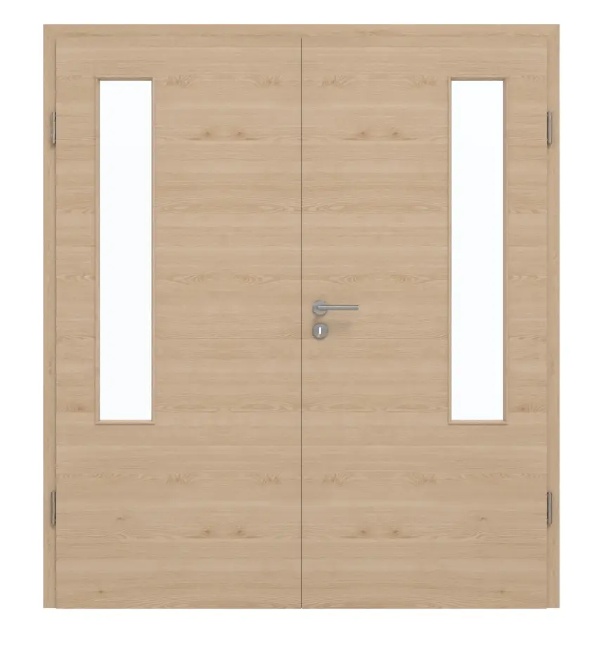GARANT Drzwi dwuskrzydłowe z ościeżnicą, authentic agat, układ poprzeczny, CePaL, z przeszkleniem LA-5 po stronie zawiasów