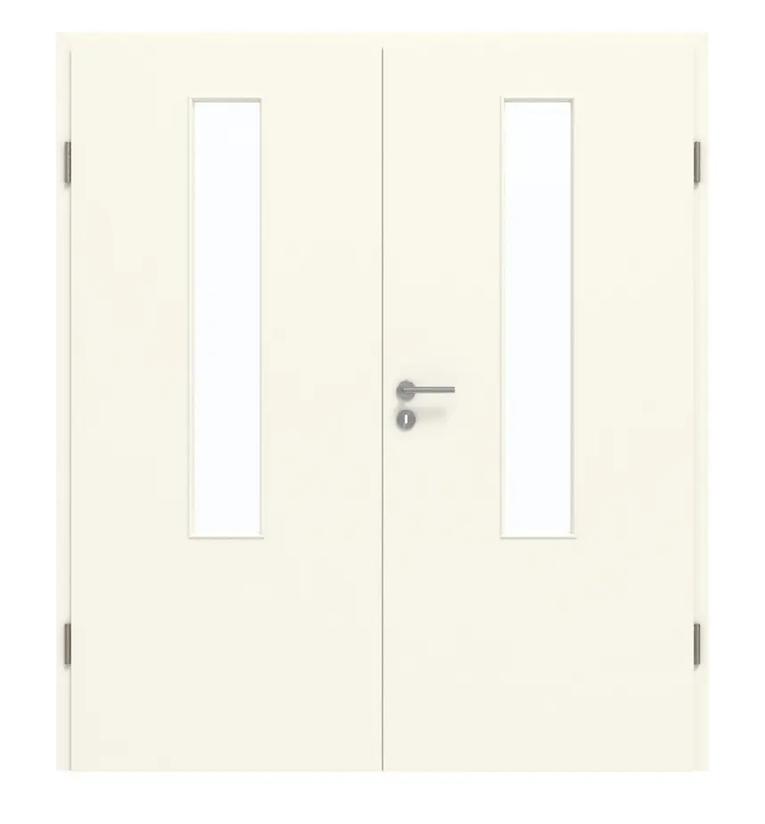 GARANT drzwi dwuskrzydłowe z ościeżnicą 9417-60 Snow White CePaL z przeszkleniem LA-5 na środku