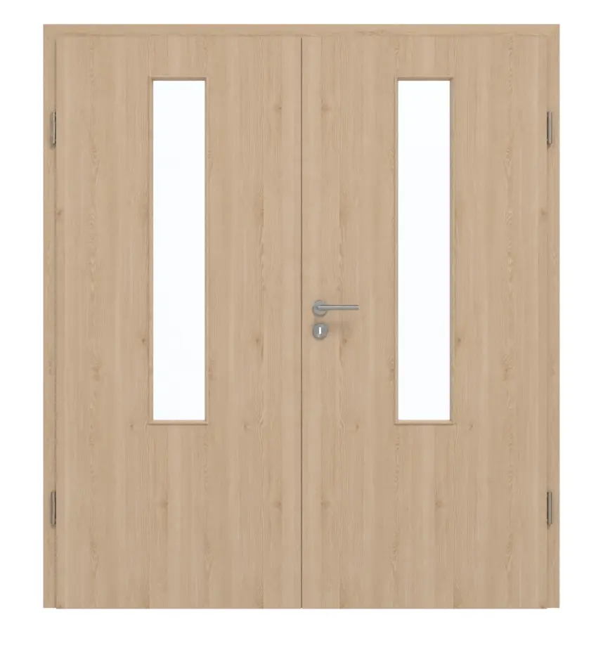 GARANT drzwi dwuskrzydłowe z ościeżnicą Authentic Achat CePaL z przeszkleniem LA-5 na środku