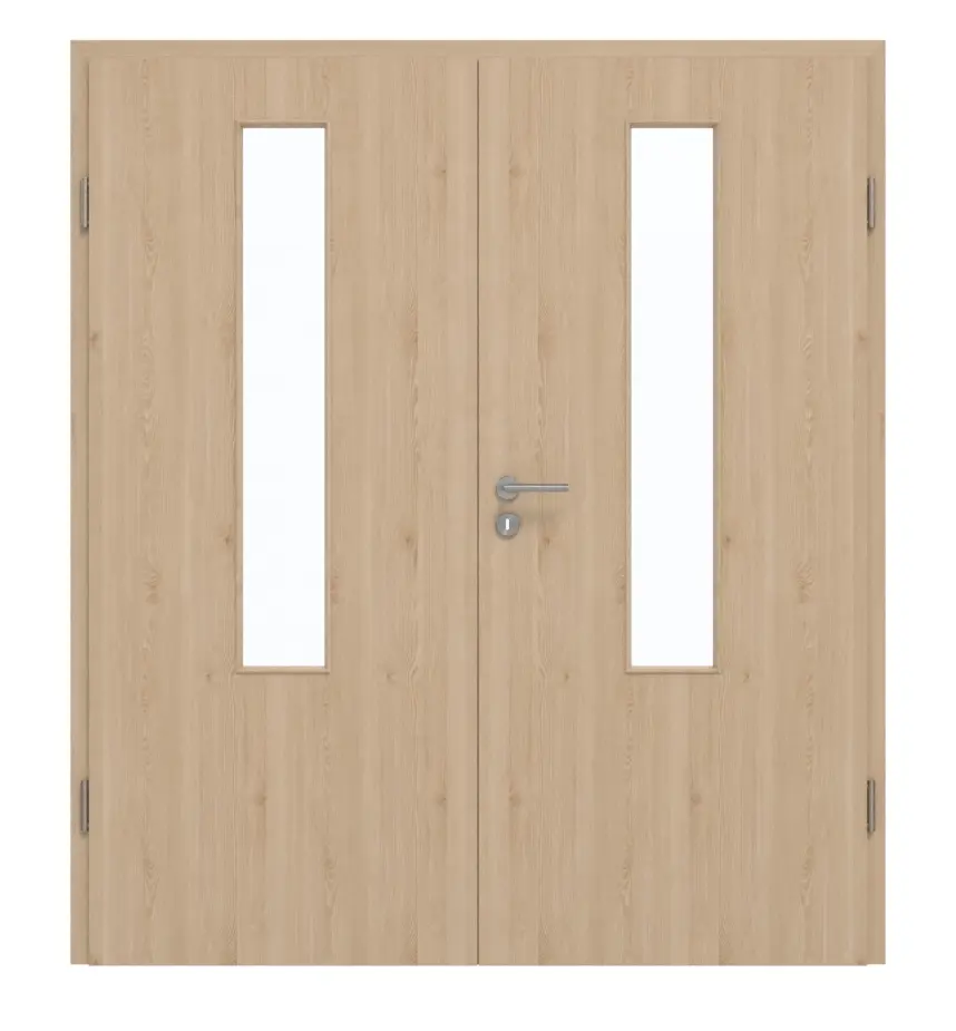 GARANT drzwi dwuskrzydłowe z ościeżnicą Authentic Achat GCK08 z przeszkleniem LA-5 na środku