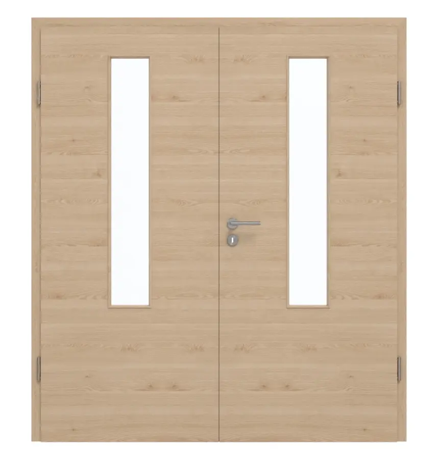 GARANT Drzwi dwuskrzydłowe z ościeżnicą, authentic agat, układ poprzeczny, CePaL, z przeszkleniem LA-5 na środku