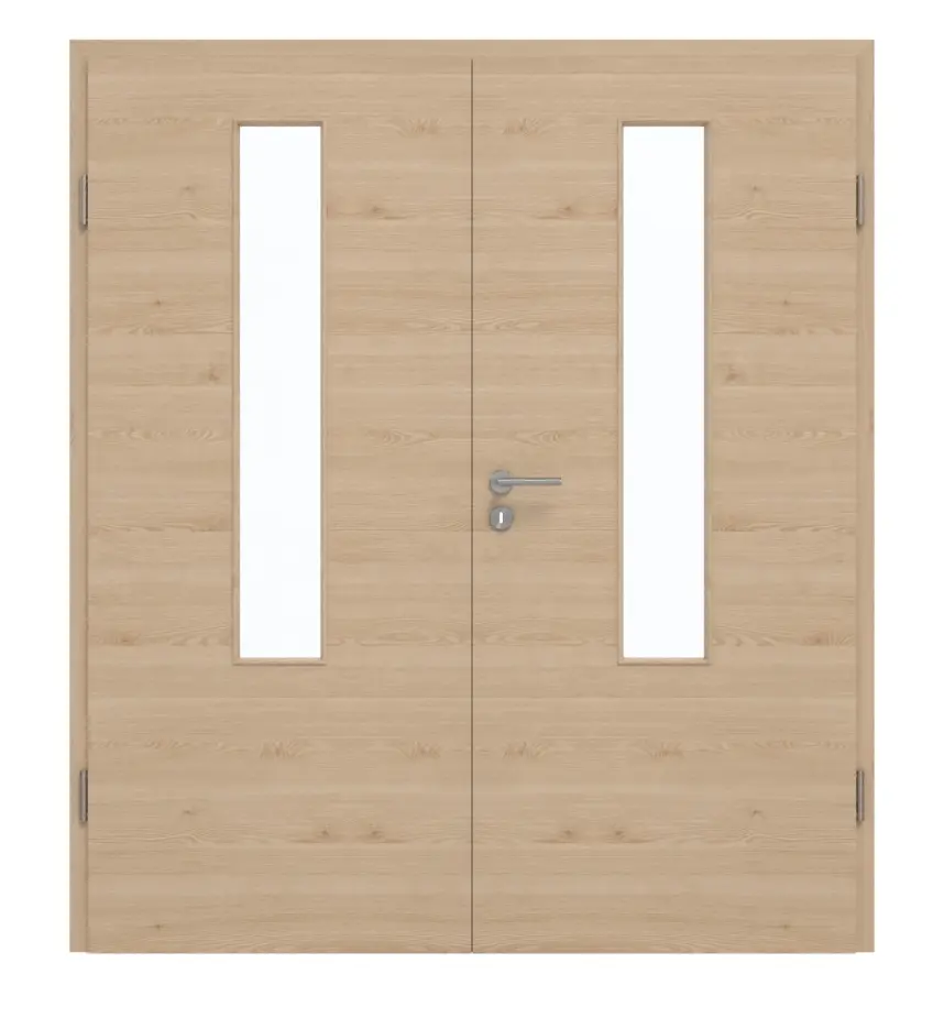 GARANT Drzwi dwuskrzydłowe z ościeżnicą, authentic agat, układ poprzeczny, GCK08, z przeszkleniem LA-5 na środku