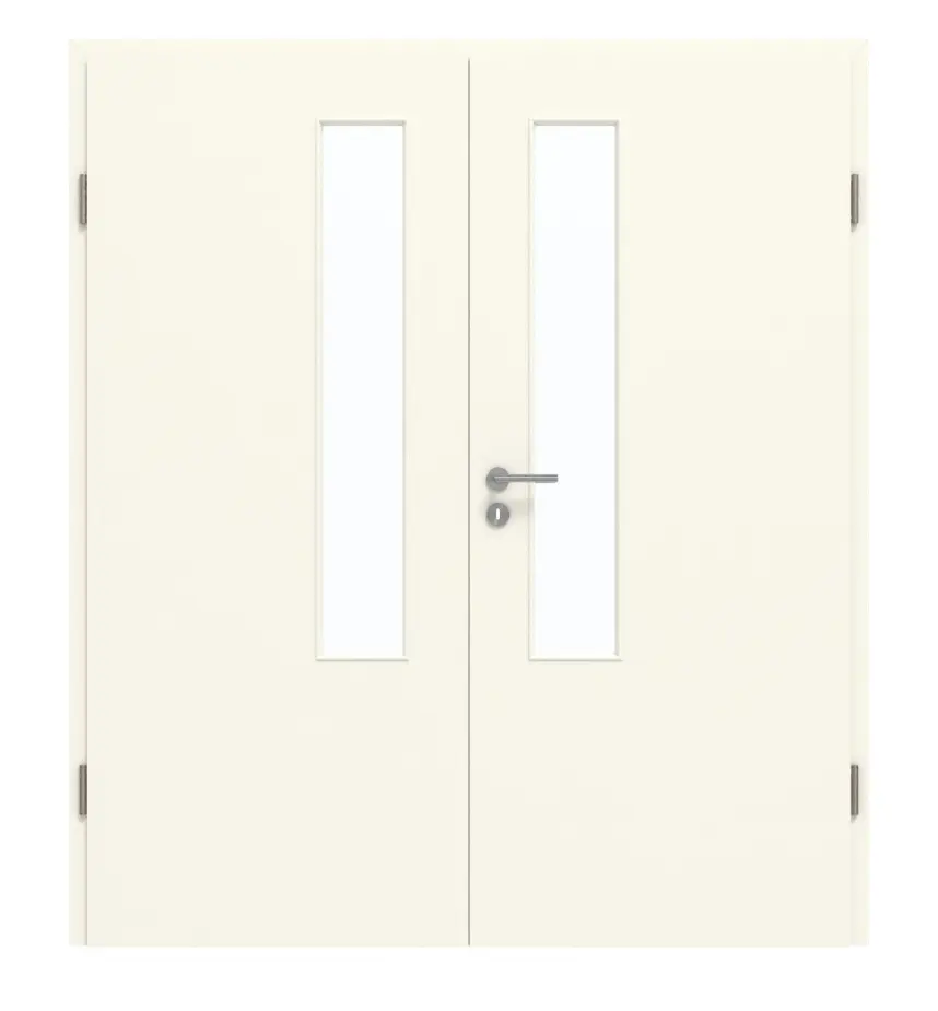 GARANT drzwi dwuskrzydłowe z ościeżnicą 9417-60 Snow White CePaL z przeszkleniem LA-5 po stronie zamka
