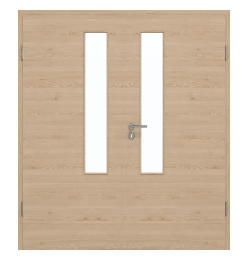 GARANT Drzwi dwuskrzydłowe z ościeżnicą, authentic agat, układ poprzeczny, CePaL, z przeszkleniem LA-5 po stronie zamka