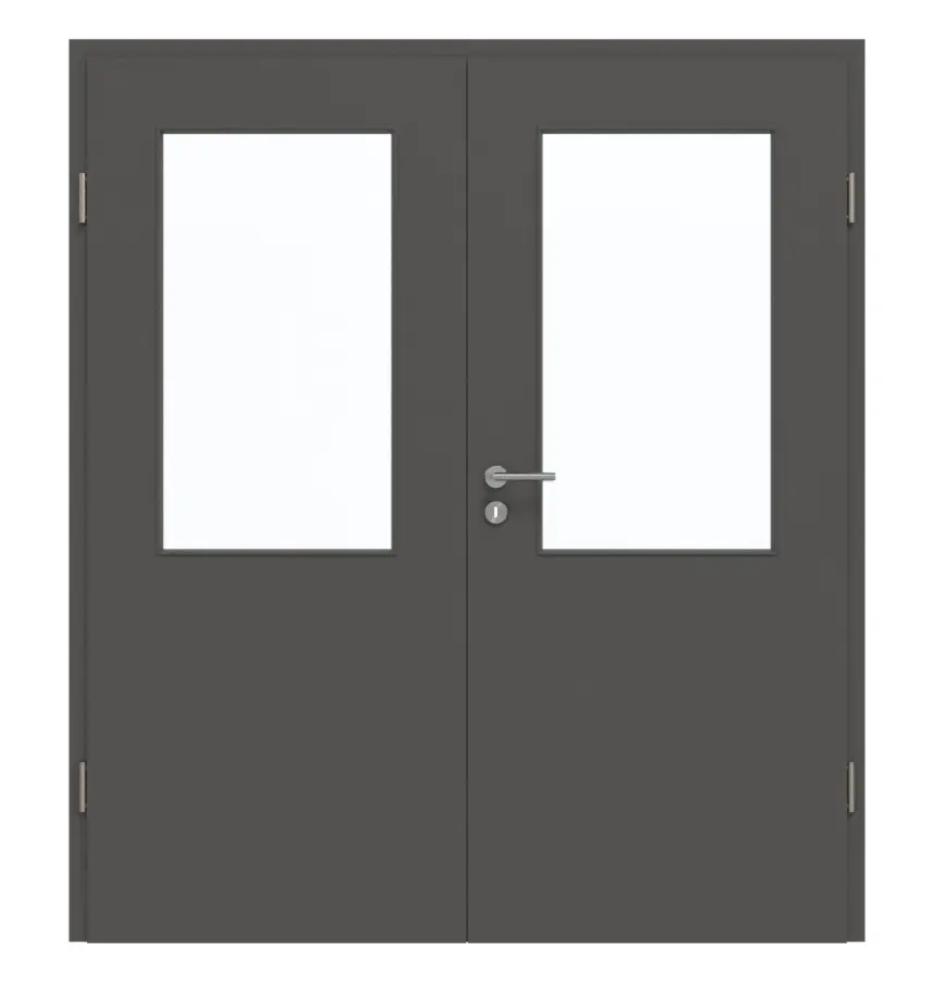GARANT drzwi dwuskrzydłowe z ościeżnicą 10622-60 Ebony CePaL z przeszkleniem LA-6