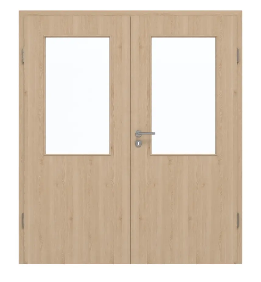 GARANT drzwi dwuskrzydłowe z ościeżnicą Authentic Achat CePaL z przeszkleniem LA-6