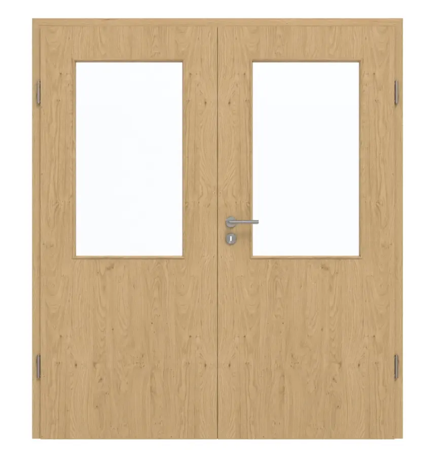 GARANT drzwi dwuskrzydłowe z ościeżnicą Authentic Asteiche GCK08 z przeszkleniem LA-6