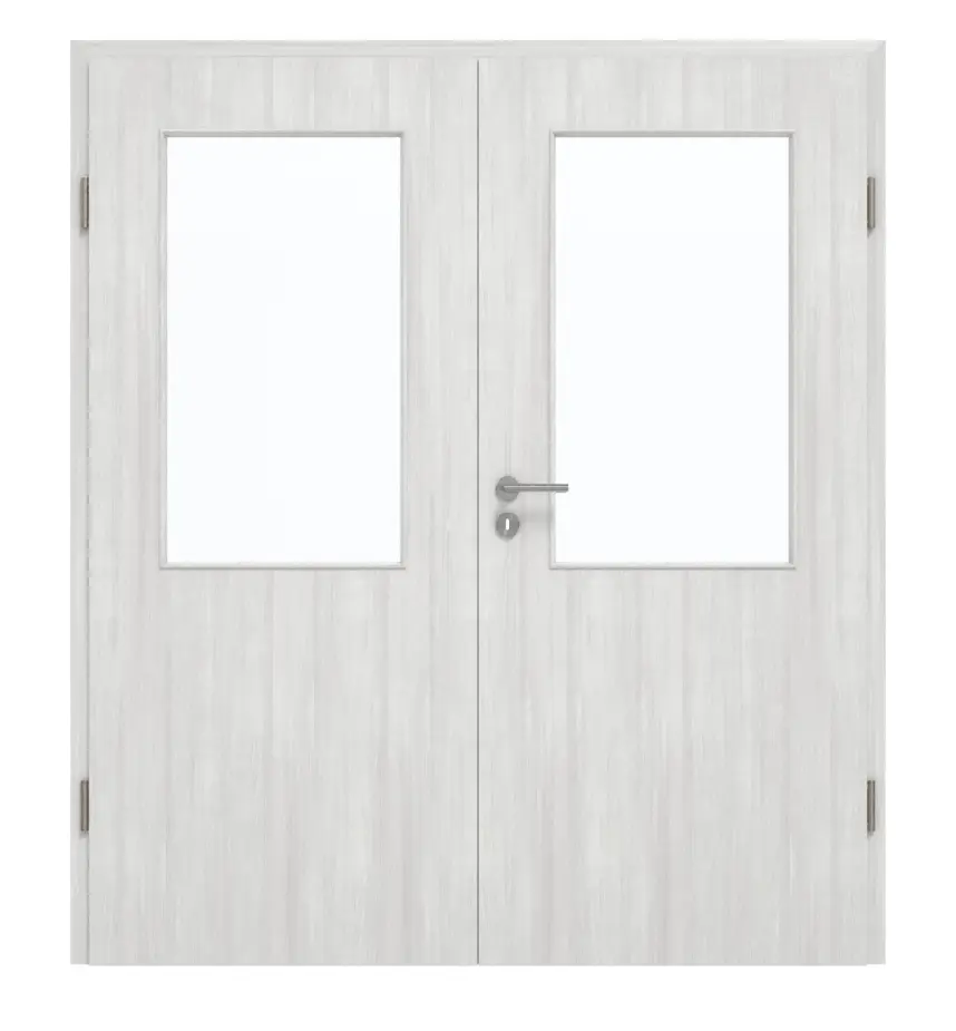 GARANT drzwi 2-skrzydłowe wraz z ościeżnicą powierzchnia CPL authentic grigio GCK08 z przeszkleniem LA-6