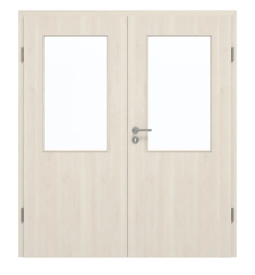 GARANT drzwi dwuskrzydłowe z ościeżnicą Authentic Perl CePaL z wycięciem na szybę LA-6