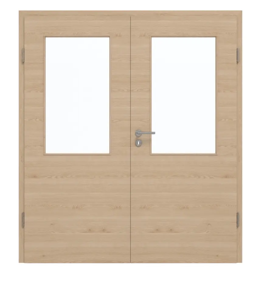 GARANT Drzwi dwuskrzydłowe z ościeżnicą, authentic agat, układ poprzeczny, CePaL, z przeszkleniem LA-6