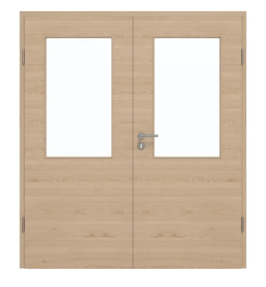 GARANT Drzwi dwuskrzydłowe z ościeżnicą, authentic agat, układ poprzeczny, GCK08, z przeszkleniem LA-6