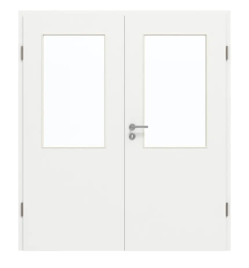 GARANT drzwi 2-skrzydłowe z ościeżnicą D354-60 Designer White Resopal z przeszkleniem LA-6