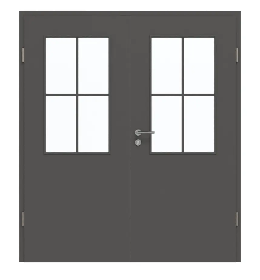 GARANT drzwi dwuskrzydłowe wraz z ościeżnicą 10622-60 Ebony CePaL z przeszkleniem LA-6 szpros SP0
