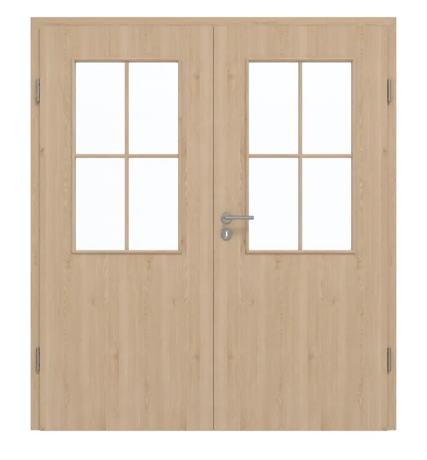 GARANT drzwi dwuskrzydłowe wraz z ościeżnicą Authentic Achat CePaL z przeszkleniem LA-6 Sprosse SP0