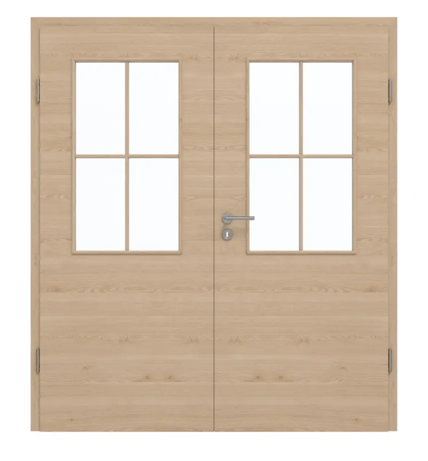 GARANT Drzwi dwuskrzydłowe z ościeżnicą, authentic agat, układ poprzeczny, CePaL, z przeszkleniem LA-6, szpros SP0