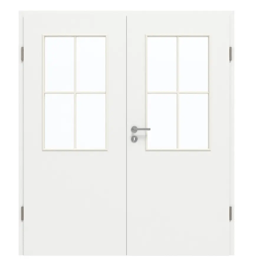 GARANT drzwi dwuskrzydłowe z ościeżnicą D354-60 Designer White Resopal z przeszkleniem LA-6 szpros SP0