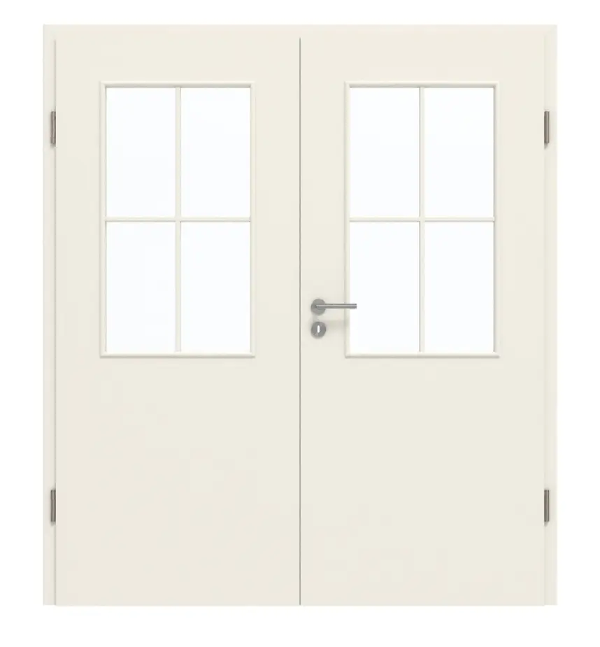GARANT drzwi 2-skrzydłowe z ościeżnicą biały lakier 9010 CePaL z przeszkleniem LA-6 szpros SP0