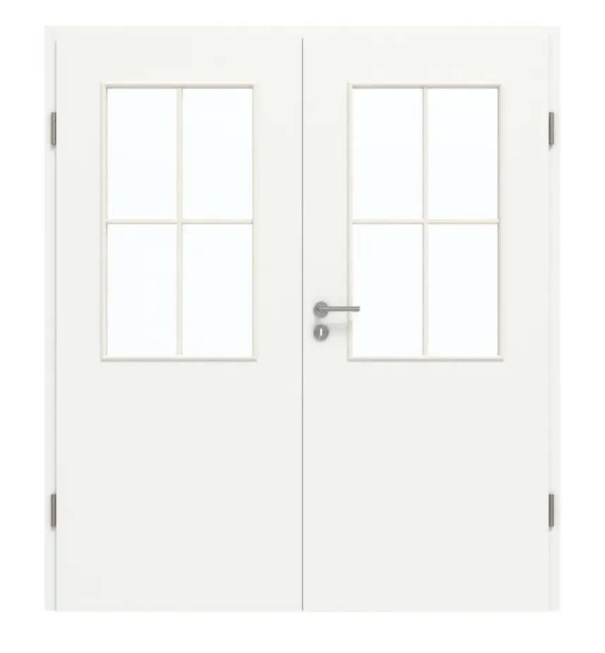 GARANT drzwi 2-skrzydłowe z ościeżnicą U11209SD szarotka GHK08 z przeszkleniem LA-6 szczeblina SP0