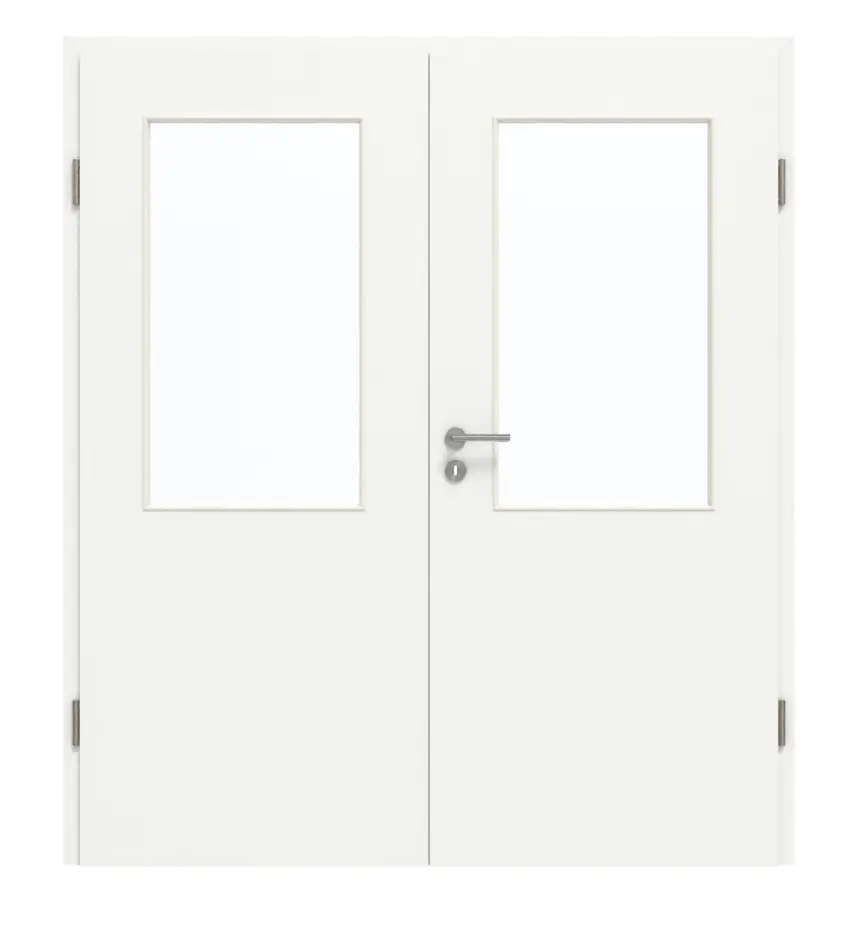 GARANT drzwi 2-skrzydłowe z ościeżnicą U11209SD szarotka GHK08 z przeszkleniem LA-6