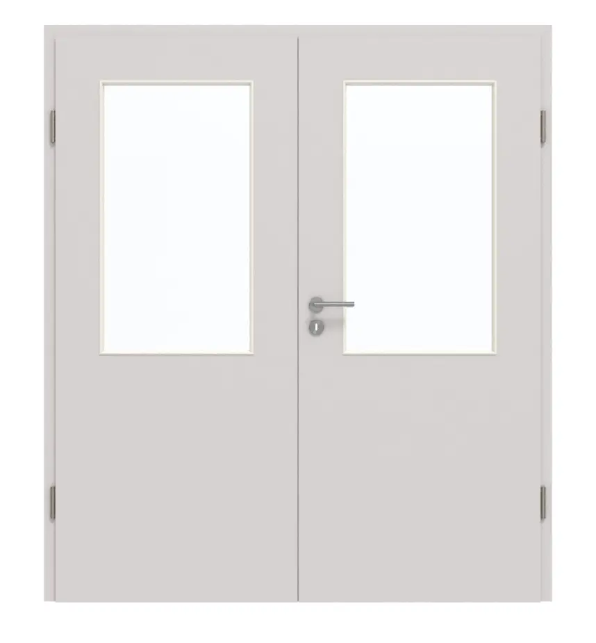 Garant drzwi 2-skrzydłowe z ościeżnicą U12188SD jasnoszary GHK08 z przeszkleniem LA-6